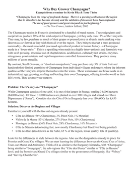 Why Buy Grower Champagne? Excerpts from a Seminar by Kevin Pike & Terry Theise “Champagne Is on the Verge of Profound Change