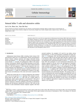 Cellular Immunology Natural Killer T Cells and Ulcerative Colitis