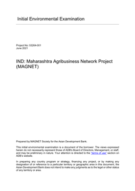 IND: Maharashtra Agribusiness Network Project (MAGNET)