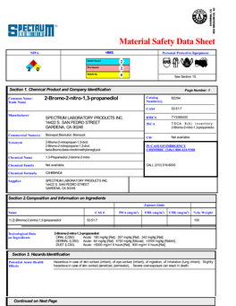 Material Safety Data Sheet