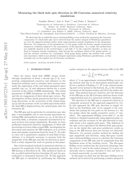 Measuring the Black Hole Spin Direction in 3D Cartesian Numerical Relativity Simulations