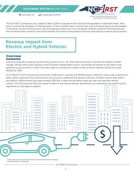 Revenue Impact from Electric and Hybrid Vehicles