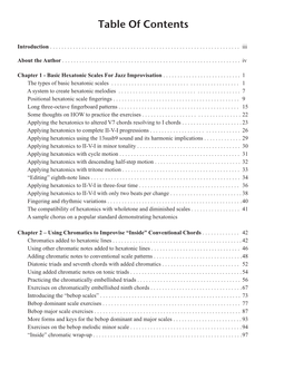 Table of Contents