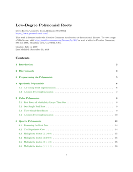 Low-Degree Polynomial Roots