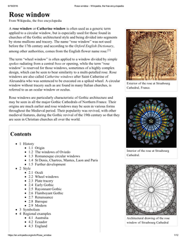 Rose Window ­ Wikipedia, the Free Encyclopedia Rose Window from Wikipedia, the Free Encyclopedia