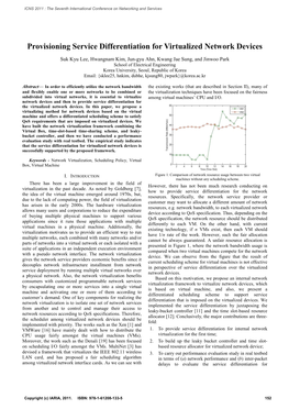 Provisioning Service Differentiation for Virtualized Network Devices