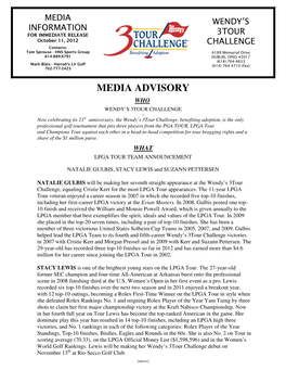 Media Advisory