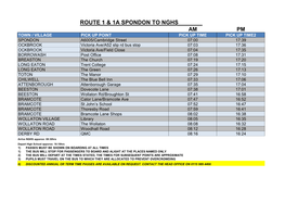 Route 1 & 1A Spondon to Nghs