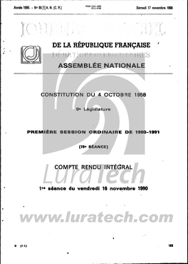 CONSTITUTION DU 4 OCTOBRE 1958 1R® Séance Du Vendredi 16