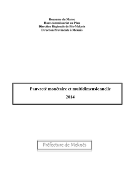 Rapport De Pauvreté Meknes.Pdf