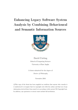 Enhancing Legacy Software System Analysis by Combining Behavioural and Semantic Information Sources