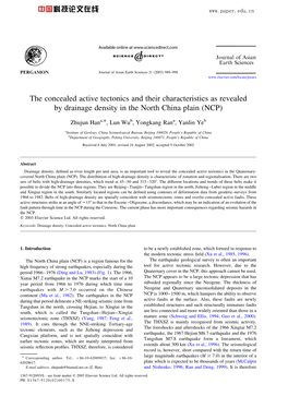 The Concealed Active Tectonics and Their Characteristics As Revealed by Drainage Density in the North China Plain (NCP)