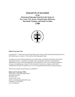 1789 Journal of Convention