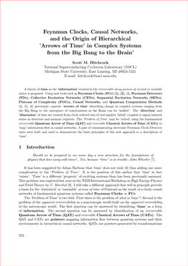 Feynman Clocks, Causal Networks, and the Origin of Hierarchical 'Arrows of Time' in Complex Systems from the Big Bang To