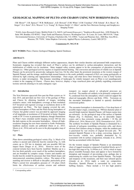 Geological Mapping of Pluto and Charon Using New Horizons Data