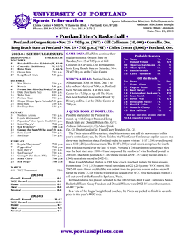 Portland Men's Basketball