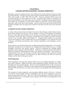 Chapter 4. Yakima River Flooding Characteristics