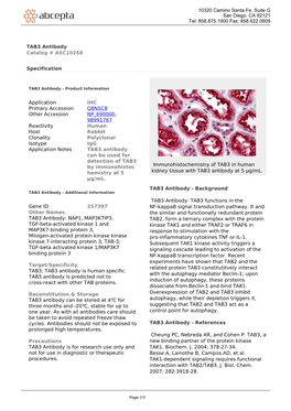 TAB3 Antibody Catalog # ASC10268