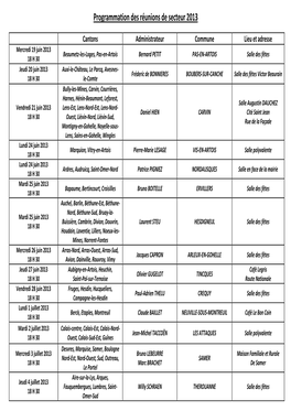 Reunion De Secteur Juin 2013