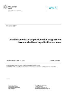 Local Income Tax Competition with Progressive Taxes and a Fiscal Equalization Scheme