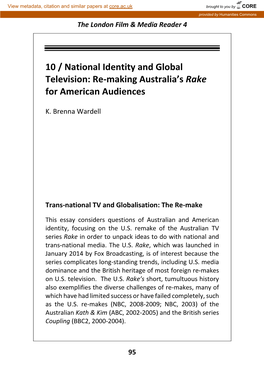 10 / National Identity and Global Television: Re-Making Australia's