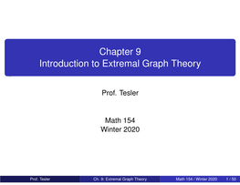 Chapter 9 Introduction to Extremal Graph Theory