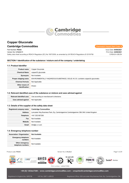 Copper Gluconate