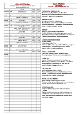 PROGRAM CINEMA AUGUSTA OCT 18TH 2014.Xlsx