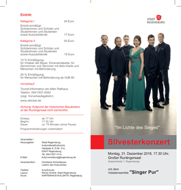 Silvesterkonzert Haidplatz 8, Zi-Nr