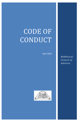 The Rabbinical Council of America Code of Conduct