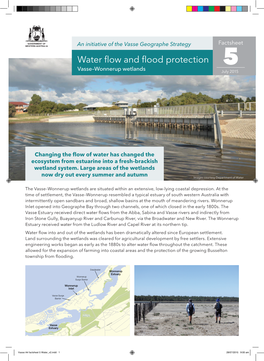 Water Flow and Flood Protection – Vasse Wonnerup Wetlands