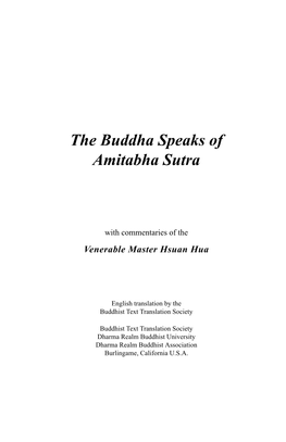 The Buddha Speaks of Amitabha Sutra