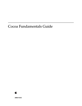 Cocoa Fundamentals Guide