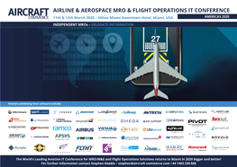 Airline & Aerospace Mro & Flight Operations It Conference