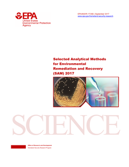 Selected Analytical Methods for Environmental Remediation and Recovery (SAM) 2017