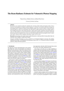 The Beam Radiance Estimate for Volumetric Photon Mapping