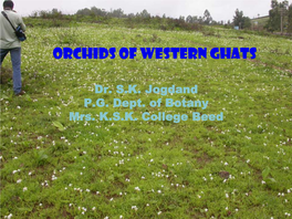 Orchids of Western Ghats