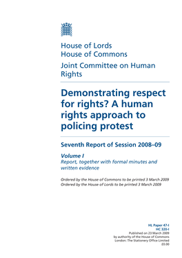 A Human Rights Approach to Policing Protest