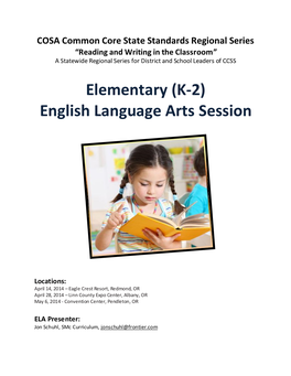 K-2 ELA Handout