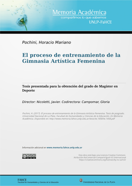 El Proceso De Entrenamiento De La Gimnasia Artística Femenina