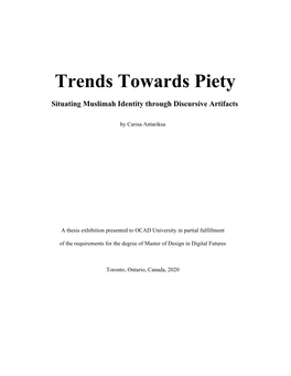 Trends Towards Piety: Situating Muslimah Identity Through