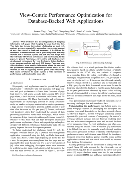 View-Centric Performance Optimization for Database-Backed Web Applications