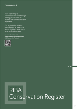 RIBA Conservation Register