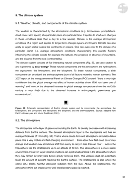 5. the Climate System 5.1. Weather, Climate, and Components of the Climate System 5.2. the Atmosphere