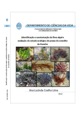 Identificação E Caraterização Da Flora Algal E Avaliação Do