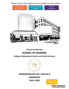 School of Nursing Student Handbook