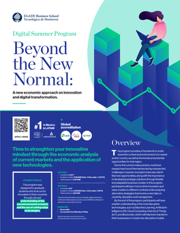 Beyond the New Normal: a New Economic Approach on Innovation and Digital Transformation