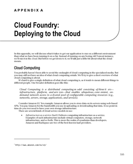 Cloud Foundry: Deploying to the Cloud