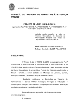 Comissão De Trabalho, De Administração E Serviço Público