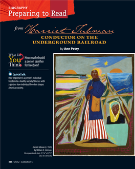 Harriet Tubman: Conductor on the Underground Railroad